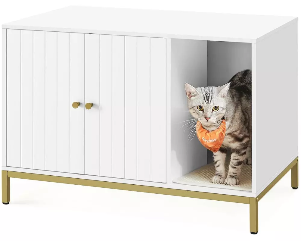 Feandrea Katzenhaus für Katzentoilette 80 x 50 x 55 cm