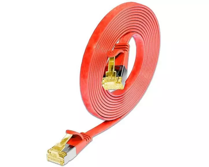 SLIM Slimpatchkabel Cat 6A, U/FTP, 1 m, Rot