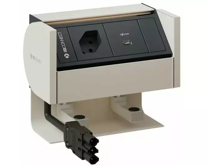 max connect Steckdoseneinheit PRISMA T13, USB-C 60w Weiss