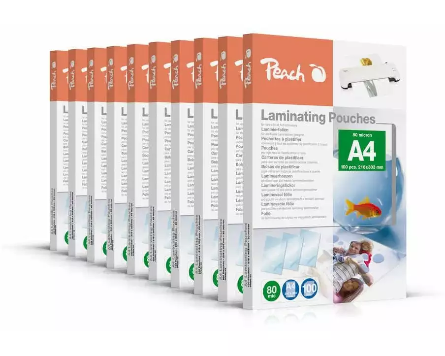 Peach Laminierfolie A4, 80 µm, 1000 Stück, Keine