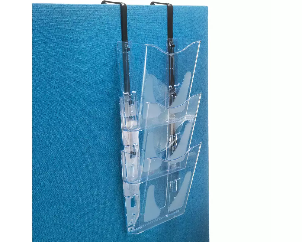 DEFLECTO Wandprospekthalter 3xA4 CP081YTCRY transparent Docupocket