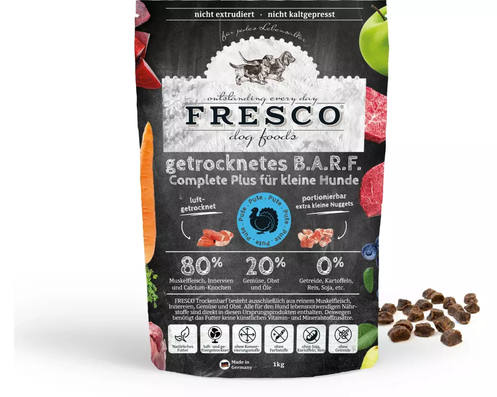 FRESCO Trockenfutter Complete Plus Mini Pute, 1 kg
