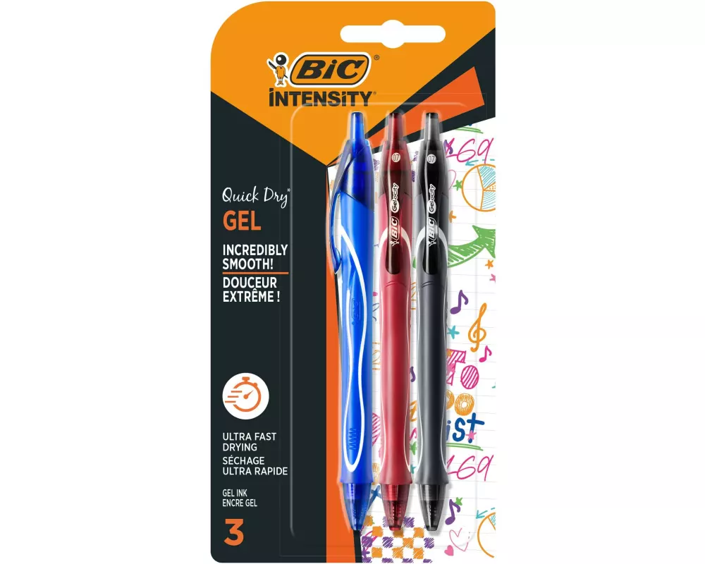 BIC Gelschreiber Gel-ocity Quick Dry Set von 3 Stück