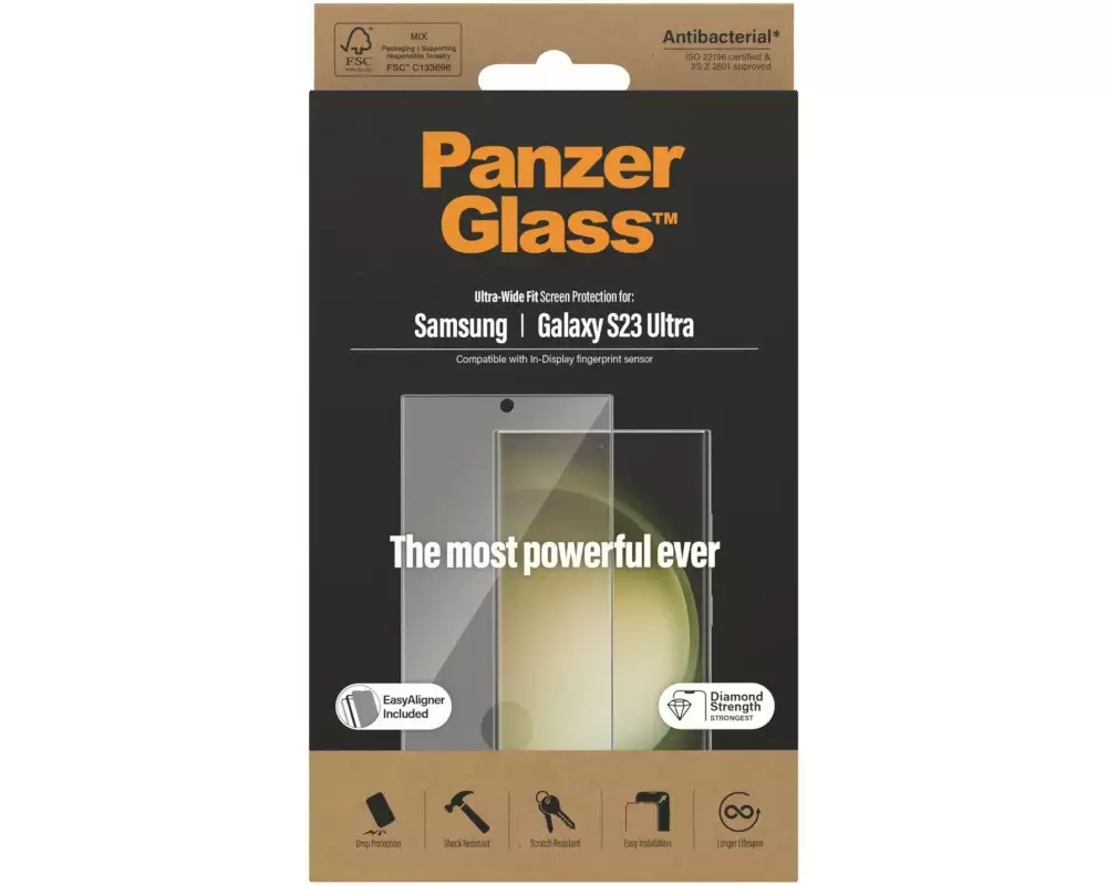 Panzerglass Displayschutz Ultra Wide Fit S23 Ultra mit Applicator