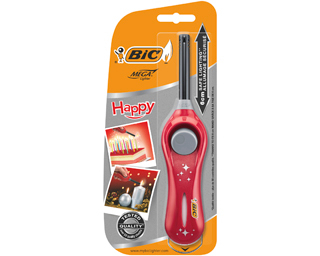 BIC Megalighter HAPPY U140 6cm 935474 rot