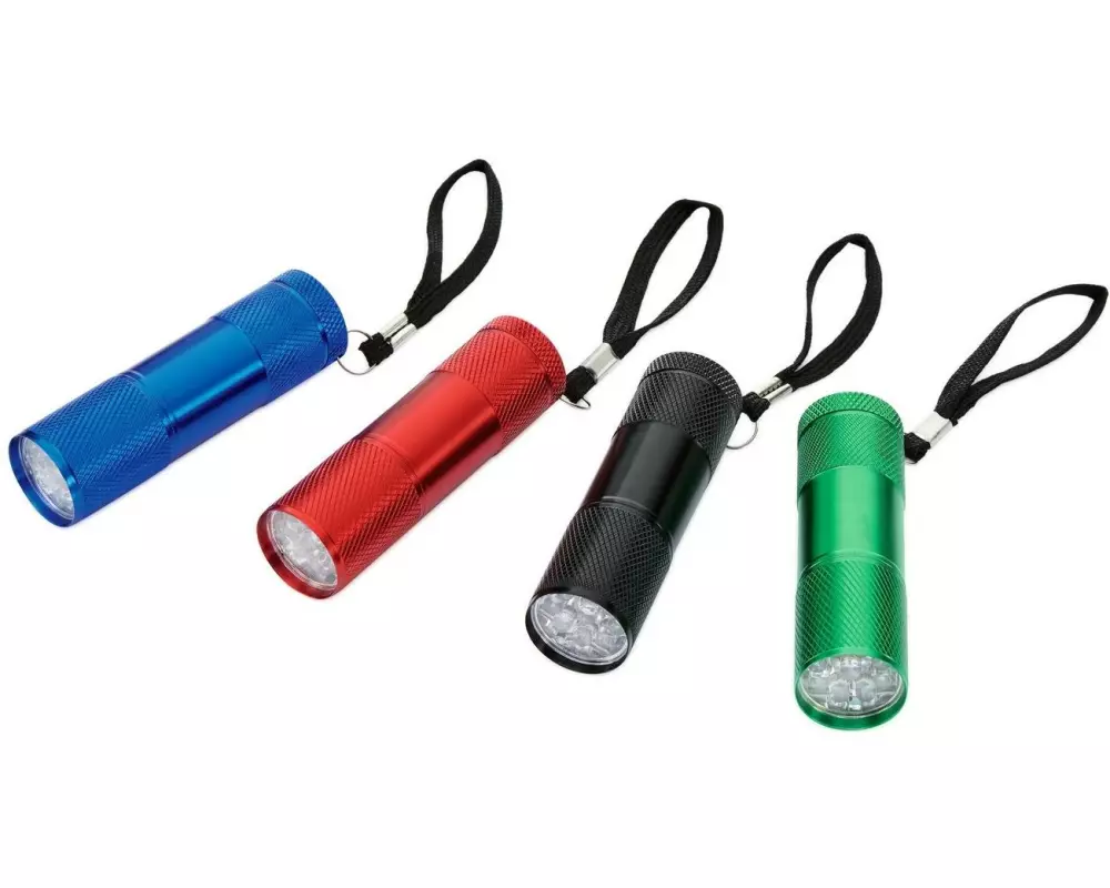EASYmaxx Mini-Taschenlampe 4.5 V 4er-Set blau/schwarz/rot/grün