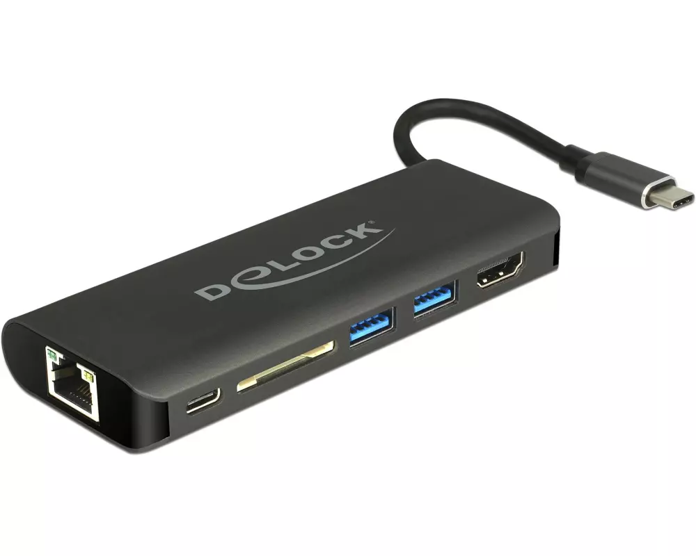 Delock Dockingstation USB3.1 Typ-C – HDMI/LAN/SD/USB-A/USB-C PD