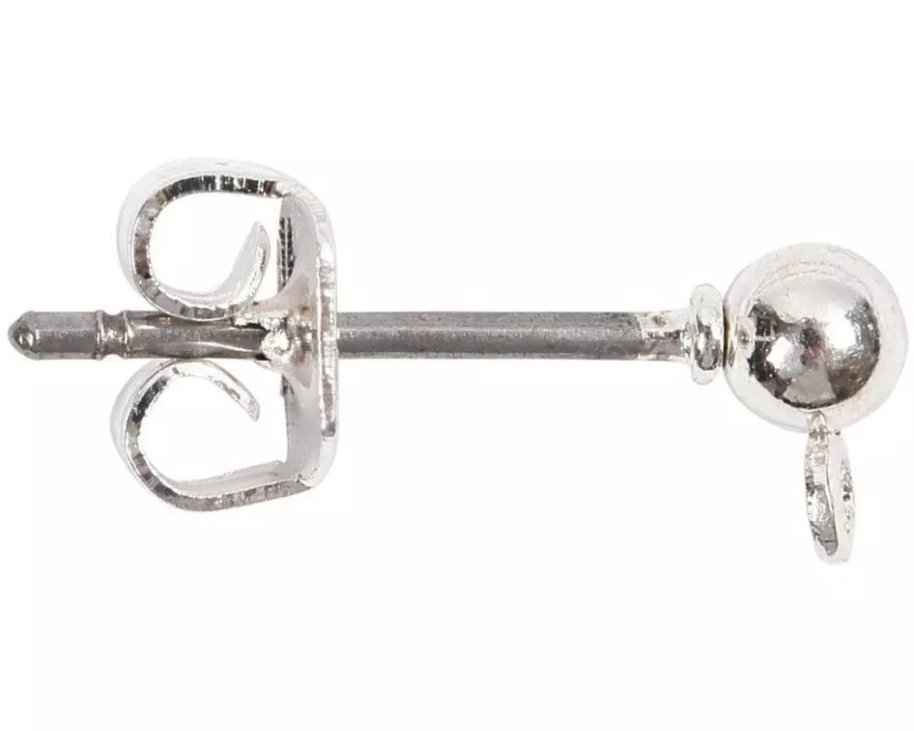 Creativ Company Ohrring 13 mm Versilbert, Nickelfrei, 10 Stk.