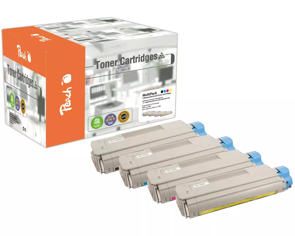 Peach Tonerset OKI C5650-Series BK, C, M, Y