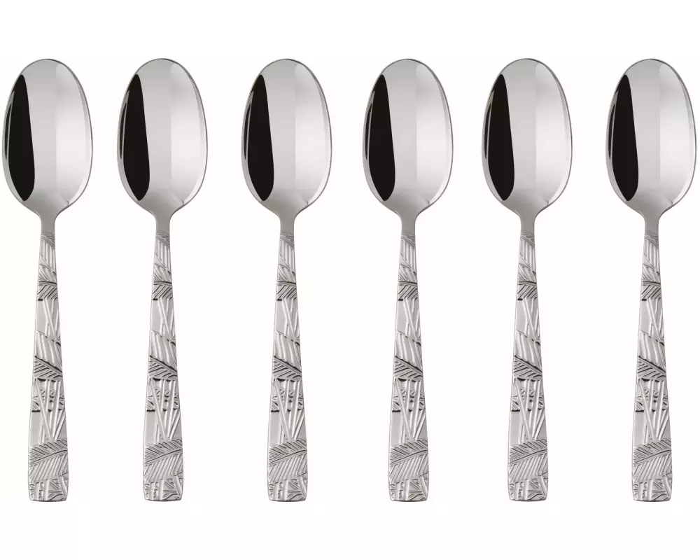Sambonet Espressolöffel Jungle 6 Stück, Silber