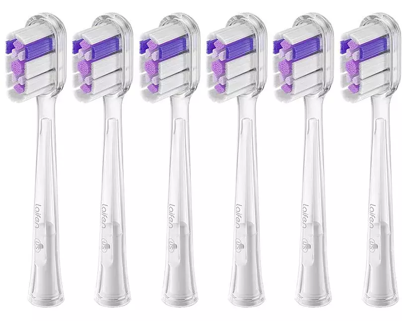 Laifen Zahnbürstenkopf Wave Ultra-Whitening Transparent, 6 Stück