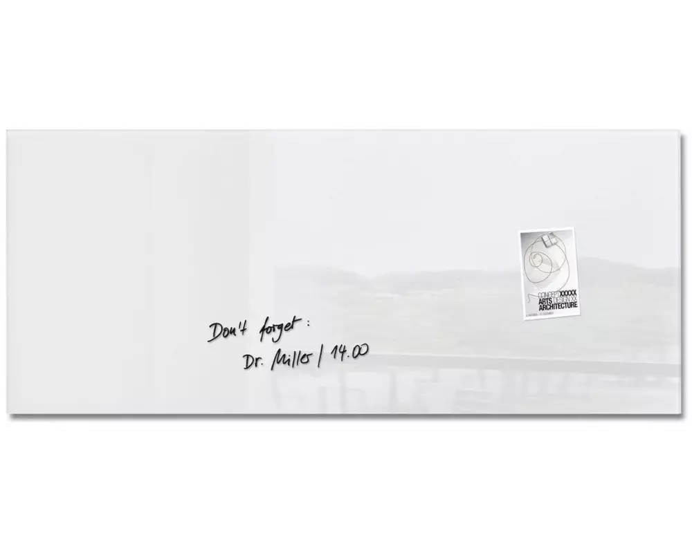 Sigel Magnethaftendes Glassboard Artverum S 130 x 55 cm, Weiss