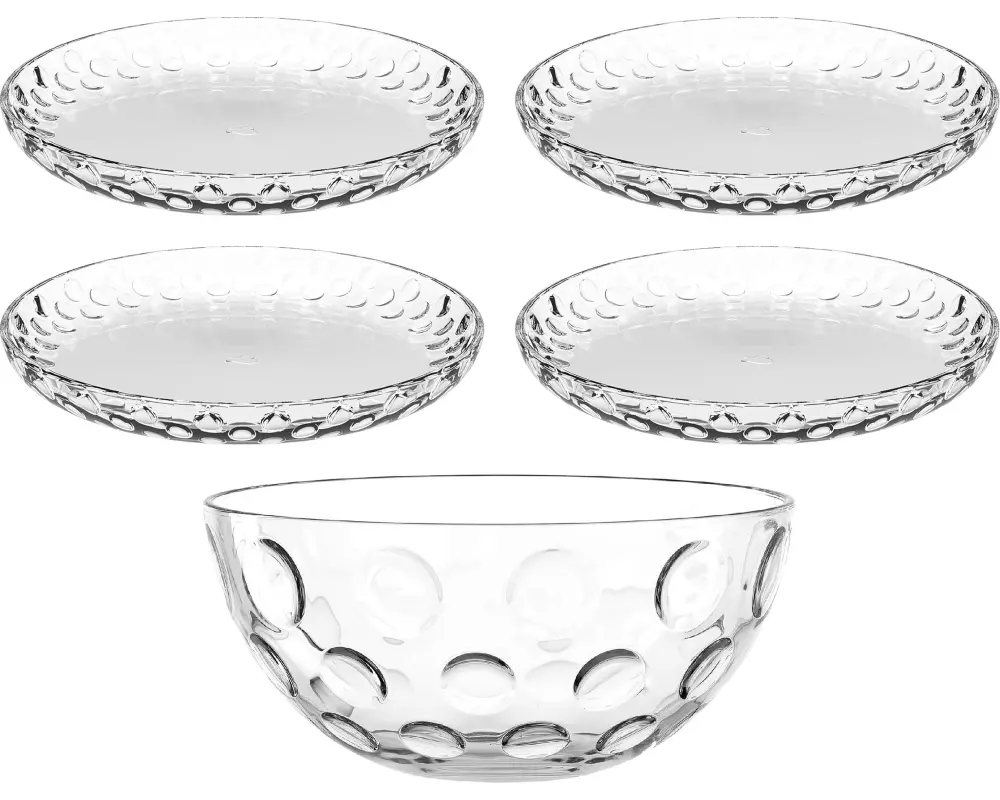 Leonardo Schale/Teller Set Cucina Optic 5-teilig, Transparent