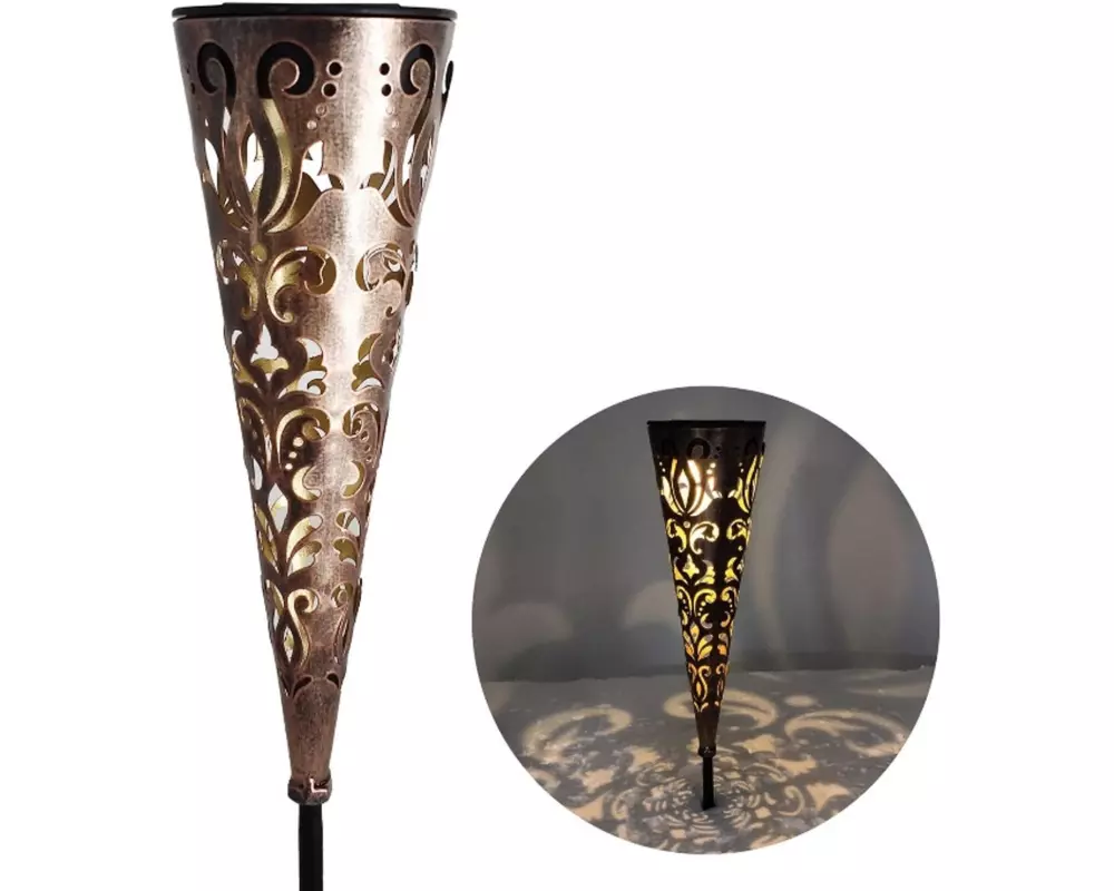 Dameco Solar Leuchte Metall konisch