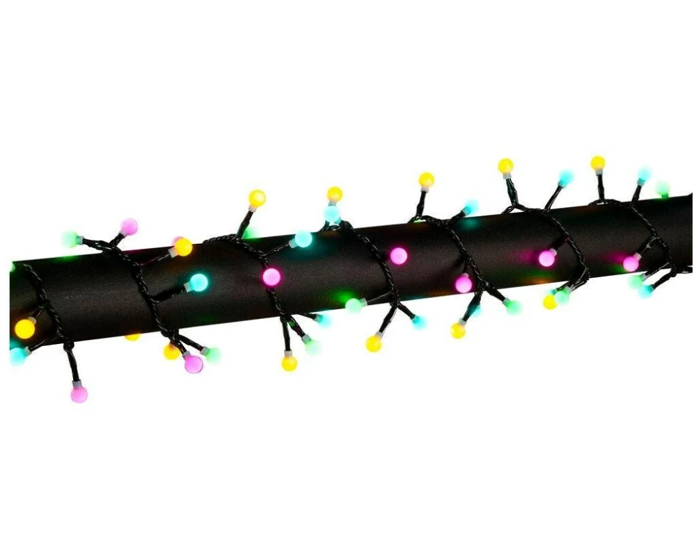 Konstsmide LED Globe-Lichterkette Cluster 9.38m candy colour
