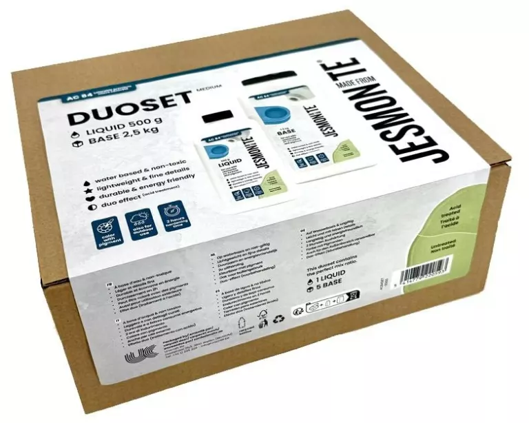 Jesmonite Modelliermasse AC84 500 ml + 2500g Pulverbasis Weiss