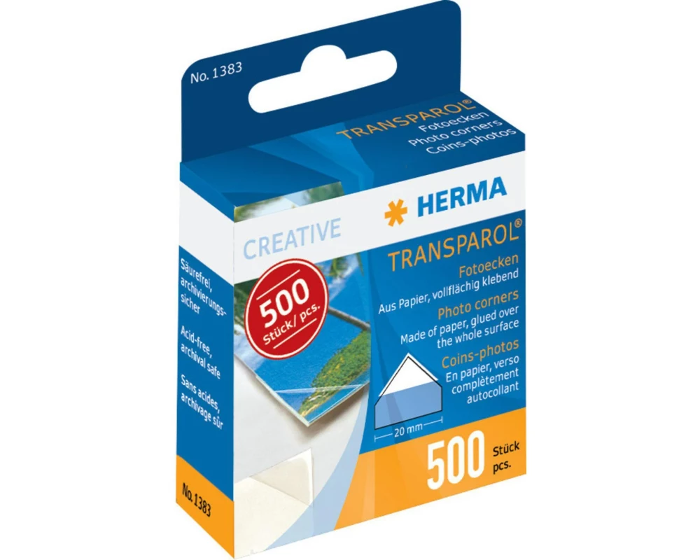 HERMA Fotoecken Transparent, 500 Stück