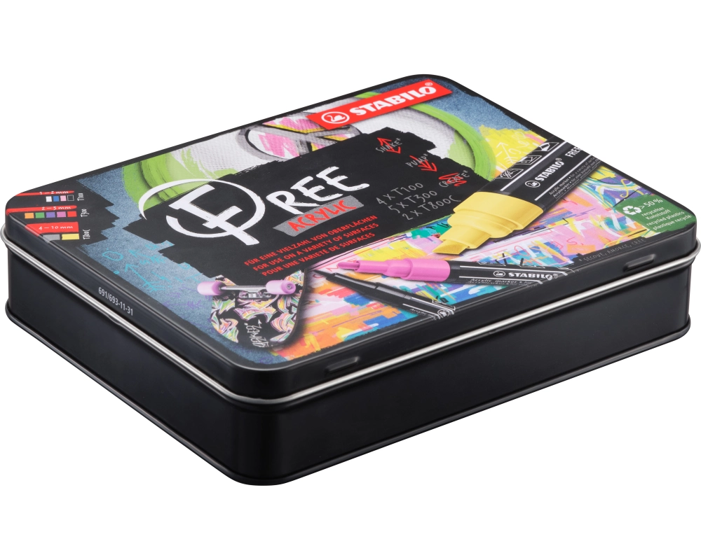 STABILO FREE Acrylic Start.Kit 691/693-11-31 11er Etui