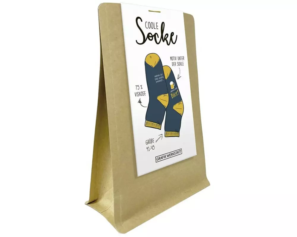 Grafik Werkstatt Coole Socke Bier!