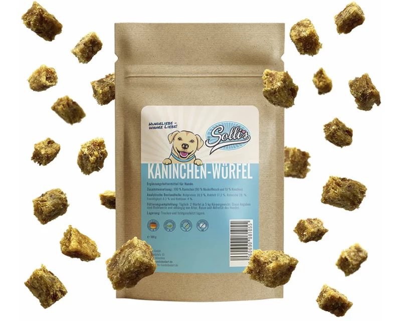 Solli's Snack Hund Mini-Fleischwürfel Kaninchen 100g