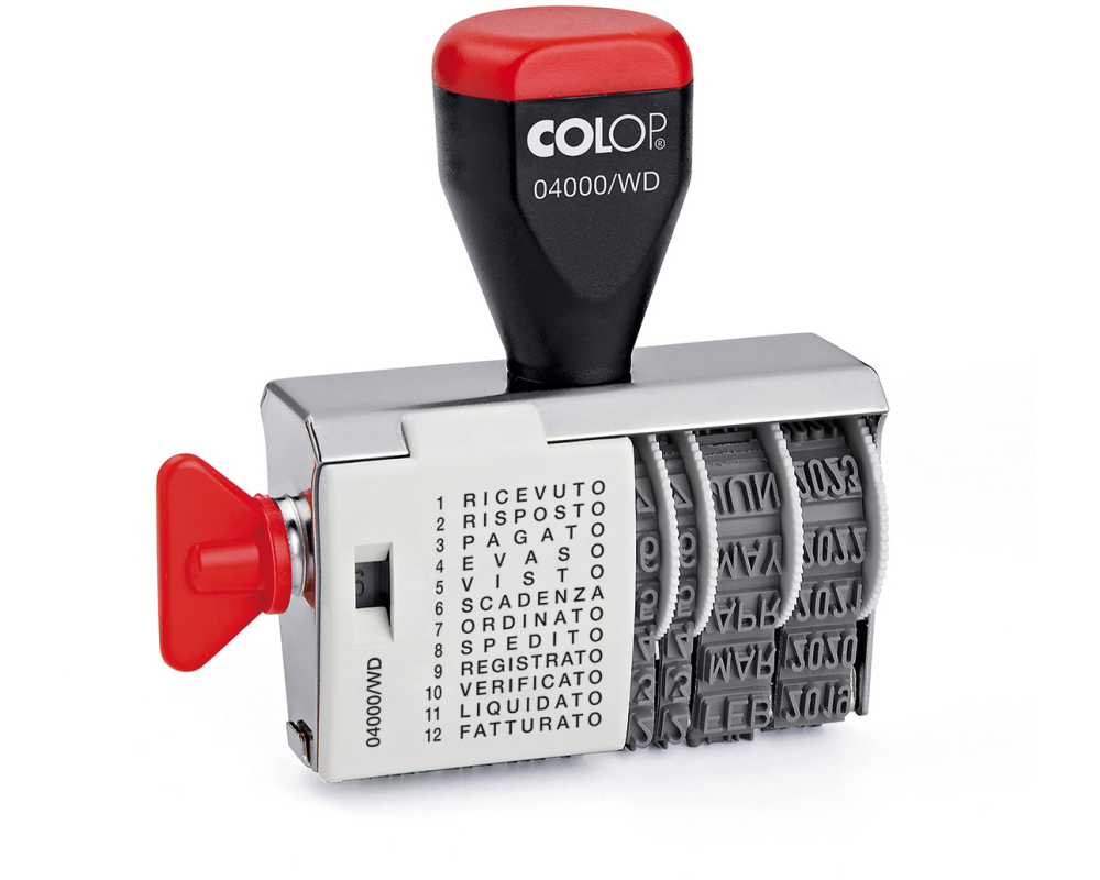 COLOP Mehrtextstempel 4000WD/I 12 Texte Italienisch
