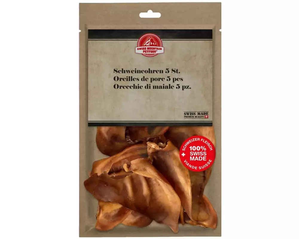 Swiss Mountain Petfood Schweineohren 5 Sück