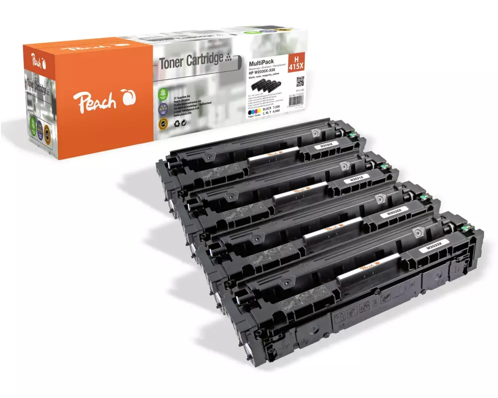 Peach Toner HP Nr. 415X / W2030-3X BK, C, M, Y