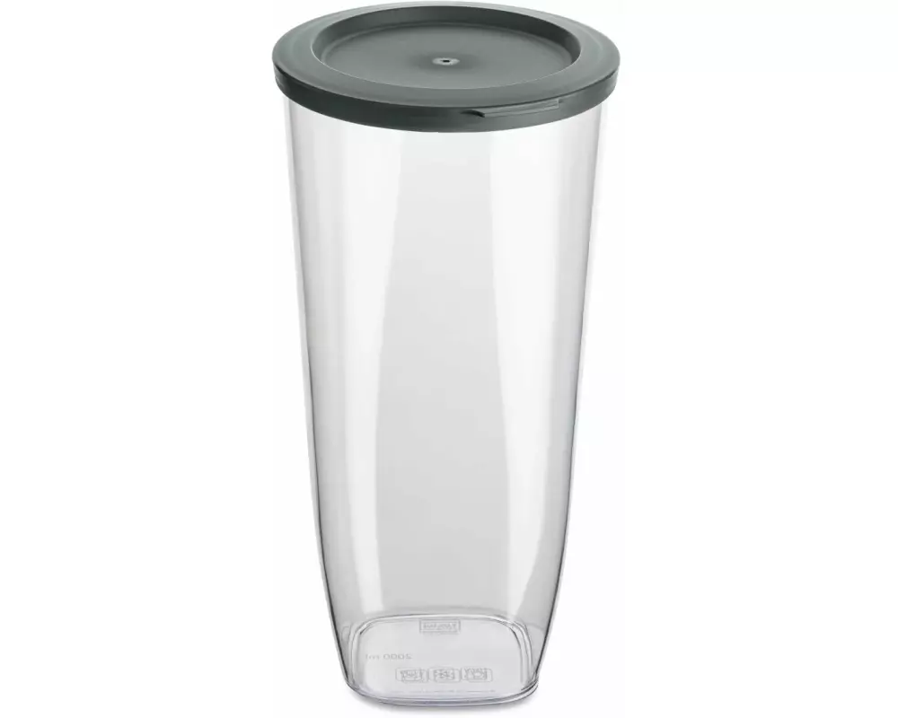 Koziol Vorratsdose Connect Dry L 2 l, Dunkelgrau/Grau