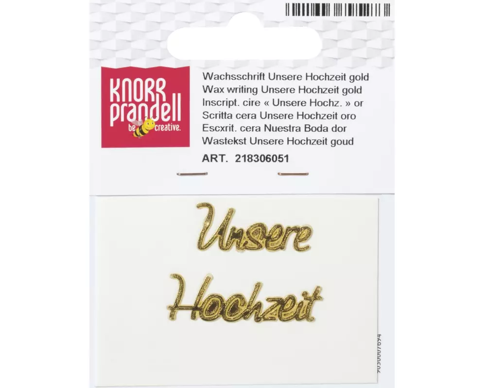 Knorr Prandell Verzierwachs Unsere Hochzeit 1 Stück, Gold