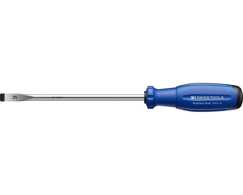 PB Swiss Tools Schlitz-Schraubenzieher SwissGrip Evo Blau Schlitz
