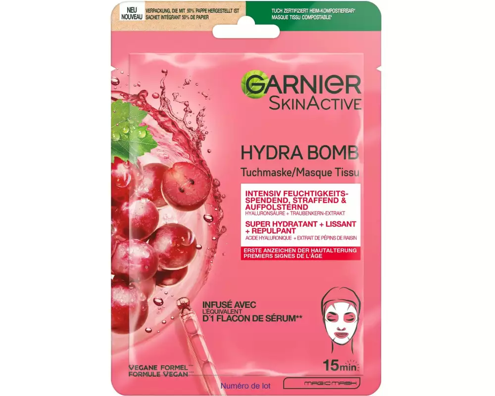 Garnier Gesichtsmaske SkinActive Hydra Bomb Traubenkern-Extrakt 28 g