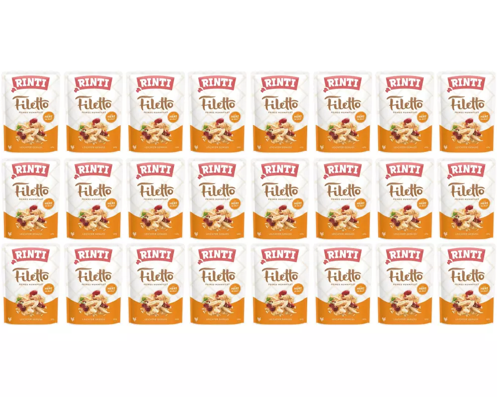 Rinti Nassfutter Filetto Huhn + Herz in Jelly, 24 x 100 g