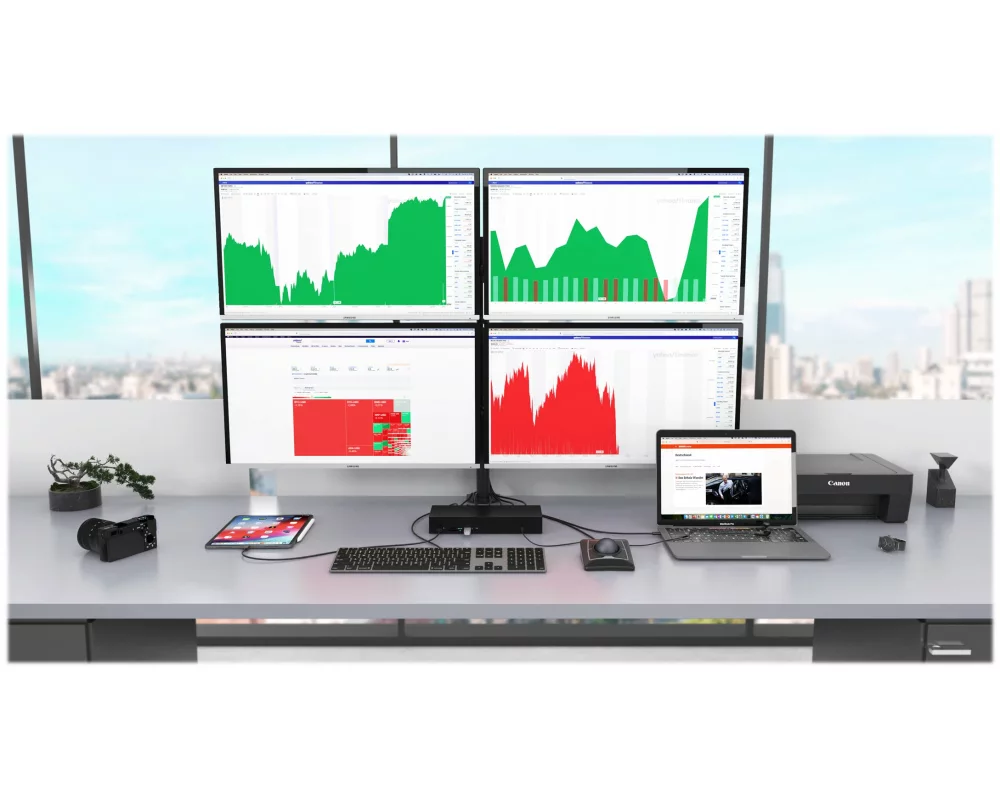 i-tec Universal USB 3.0/USB-C/Thunderbolt, Quattro 4K Display Docking Station with Power Delivery 100 W