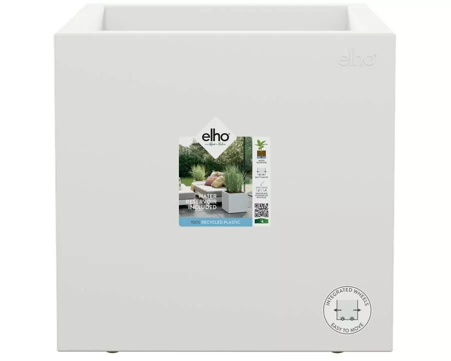 Elho Blumentopf Next Quadrat 30 cm Weiss
