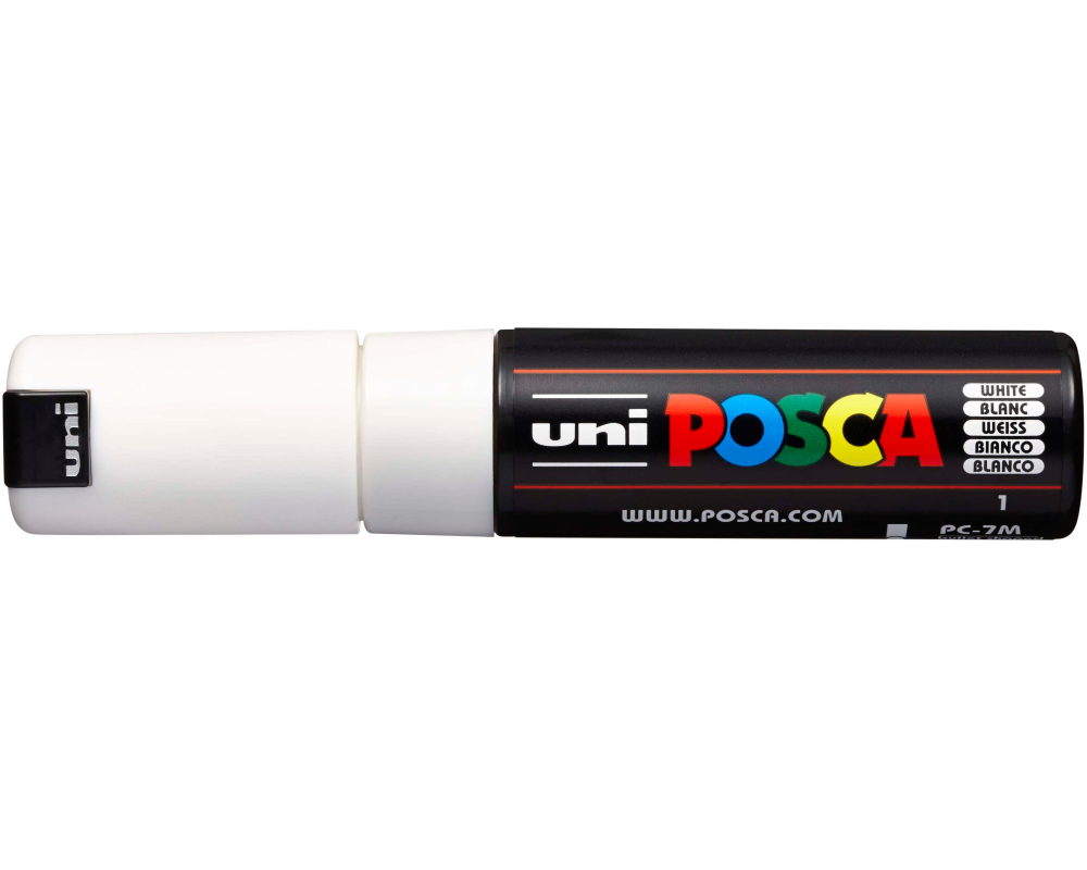 UNI-BALL Posca Marker 4.5-5.5mm PC-7M WHITE weiss, Rundspitze