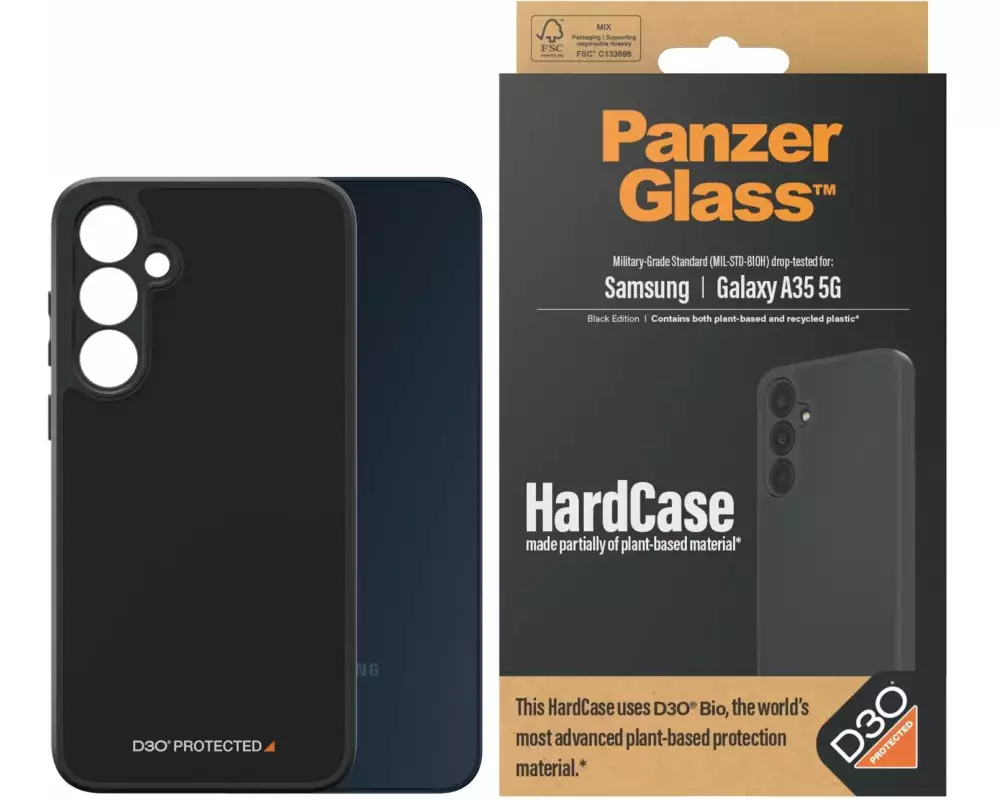 Panzerglass Back Cover HardCase D3O Galaxy A35 5G Black