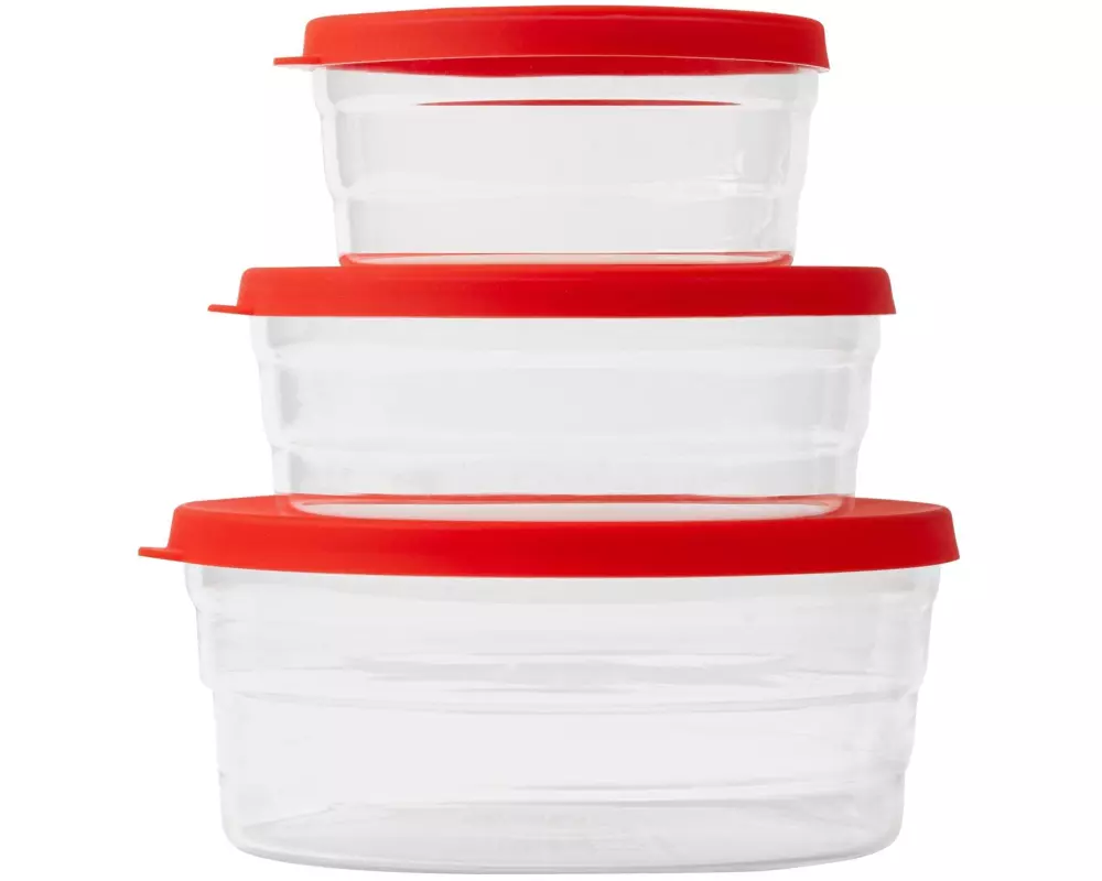 Rotho Vorratsdose Centric 3 Stück, 2.6 l, Transparent