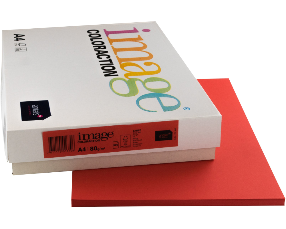 IMAGE COLORACTION Kopierpapier Chile A4 274588 80g, rot 500 Blatt