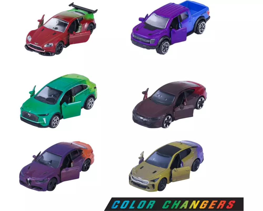 Majorette Color Changers Premium Cars Mehrfarbig