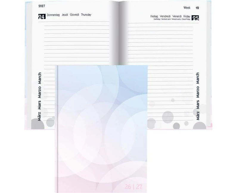 Biella Schulagenda mydiary 2026/27 Pastel, 12 x 16.5 cm