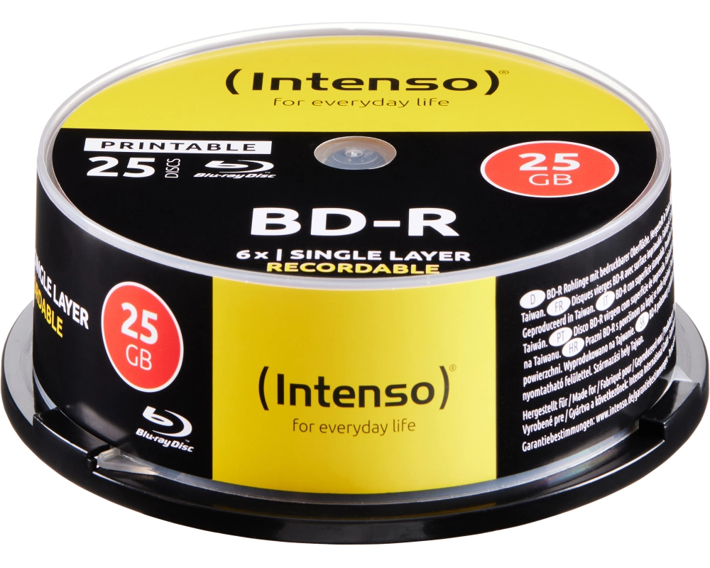 INTENSO Blue-ray 25 GB, 6x, Print. 5101114 Cake Box 25 Discs