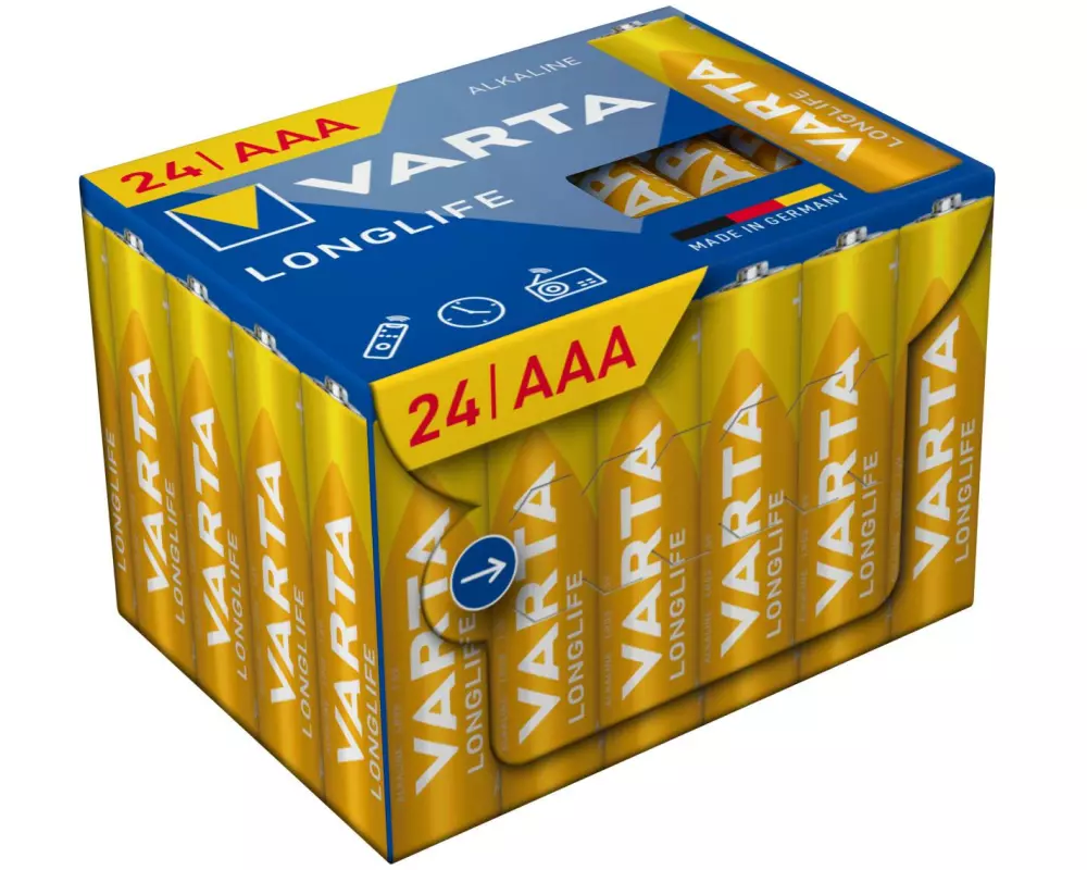 Varta Batterie Longlife AAA CUBE24 , 24 Stück