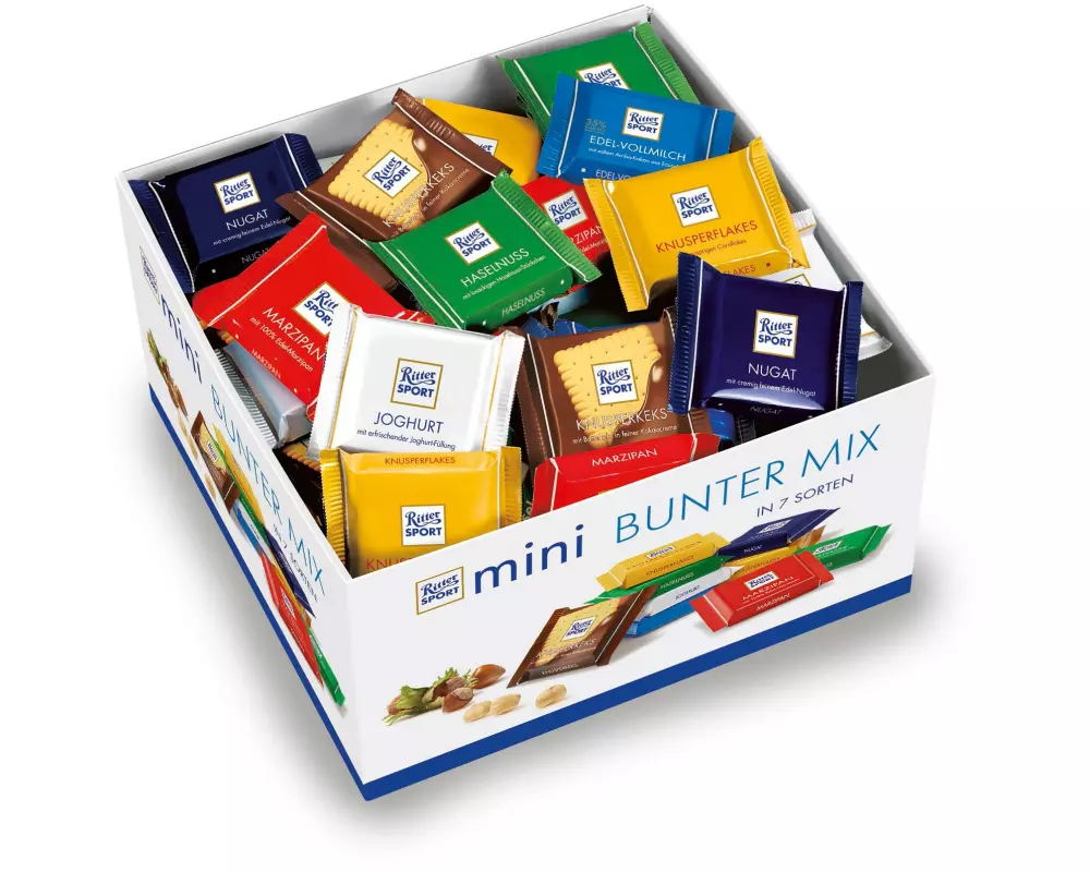 Ritter Sport Schokolade Mini Bun. Mix Dis. 84 Stück