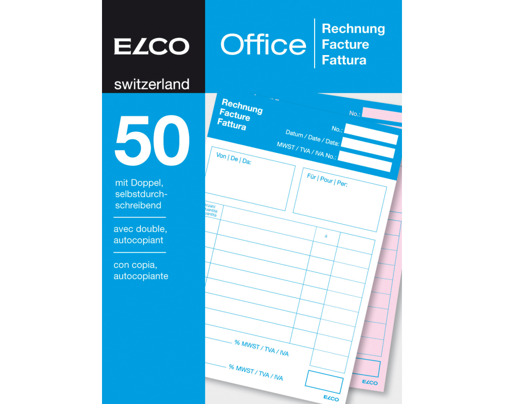 ELCO Rechnung A6 74592.19 60g 50x2 Blatt