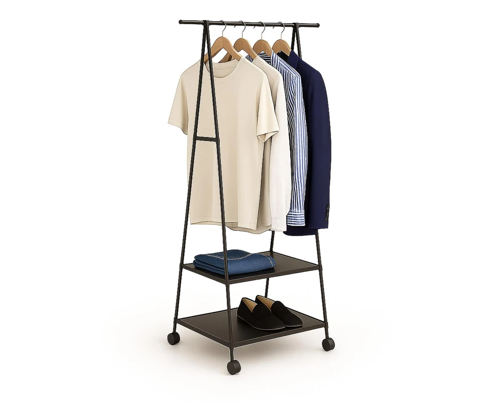 relaxdays Garderobenständer Schwarz