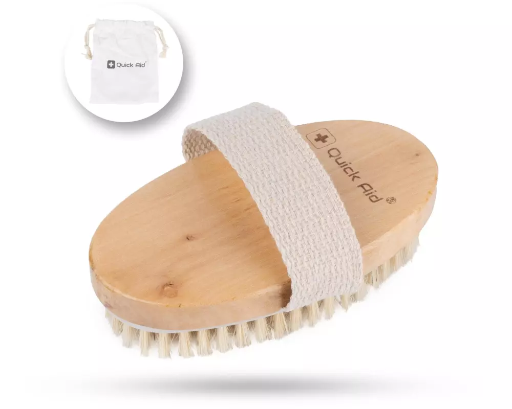 Quick Aid Körpermassagebürste aus Naturborsten mit Beutel 1 Stück