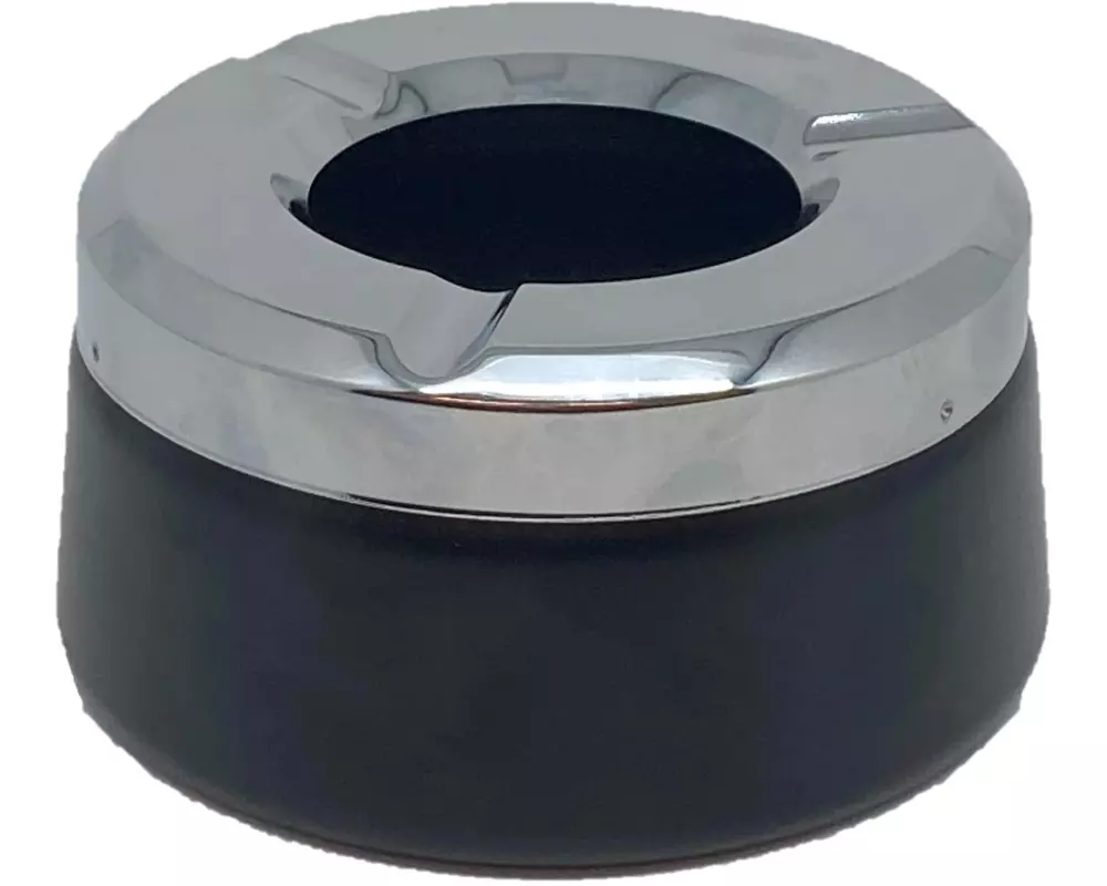 Dameco Aschenbecher Schwarz/Silber