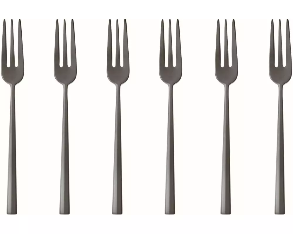 Sambonet Kuchengabel Rock 6 Stück, Schwarz