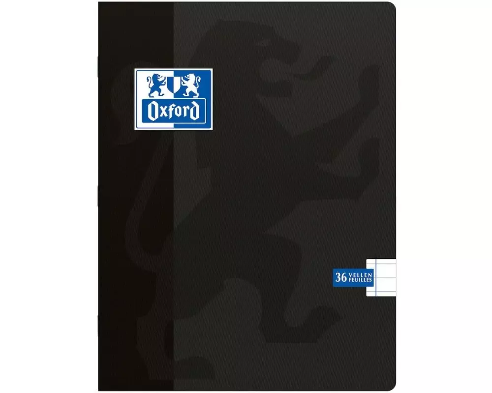 Oxford Schulheft A5, liniert, Schwarz