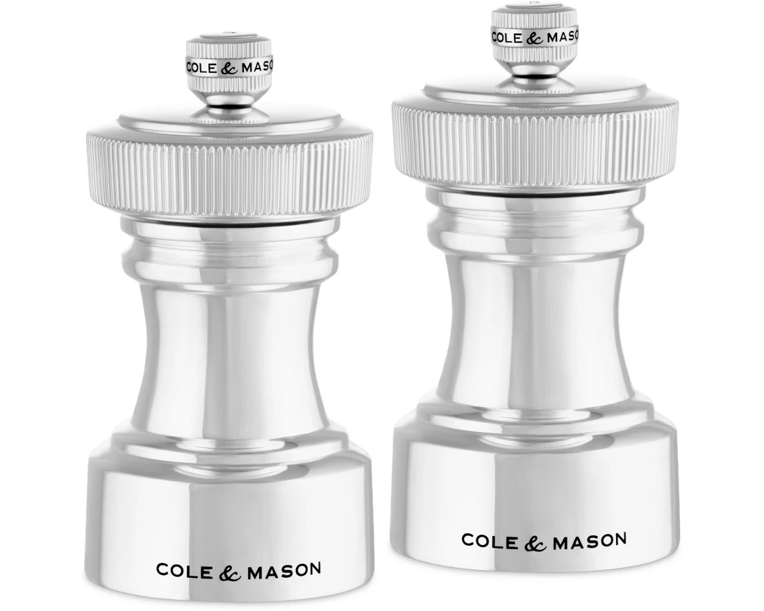 Cole&Mason Salz- und Pfeffermühle Hoxton 2 x 10.4 cm, Silber
